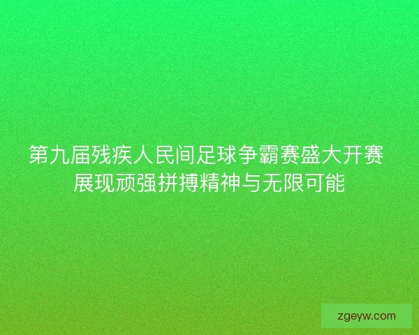 第九届残疾人民间足球争霸赛盛大开赛 展现顽强拼搏精神与无限可能